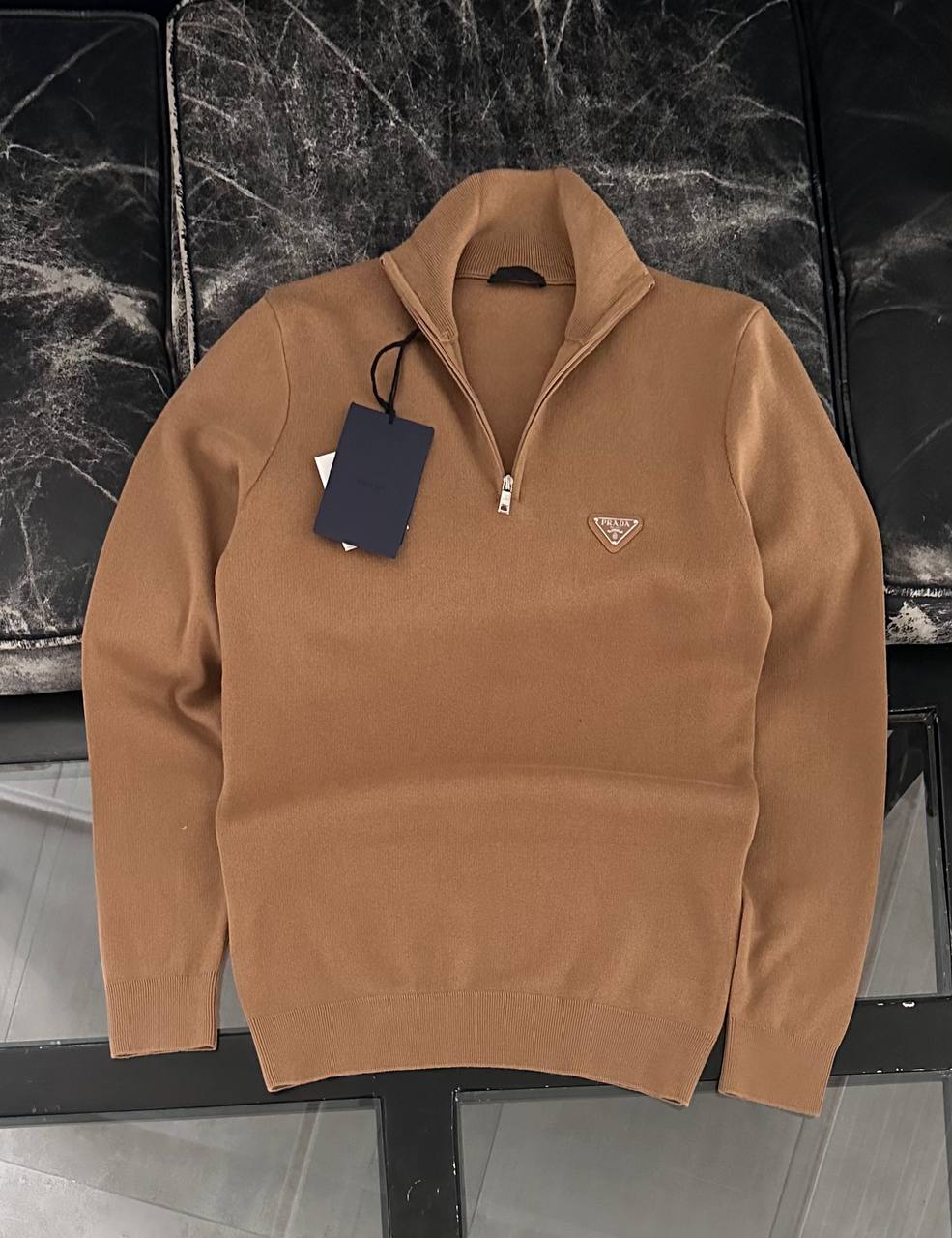 Prada İthal Yarım Fermuar Triko