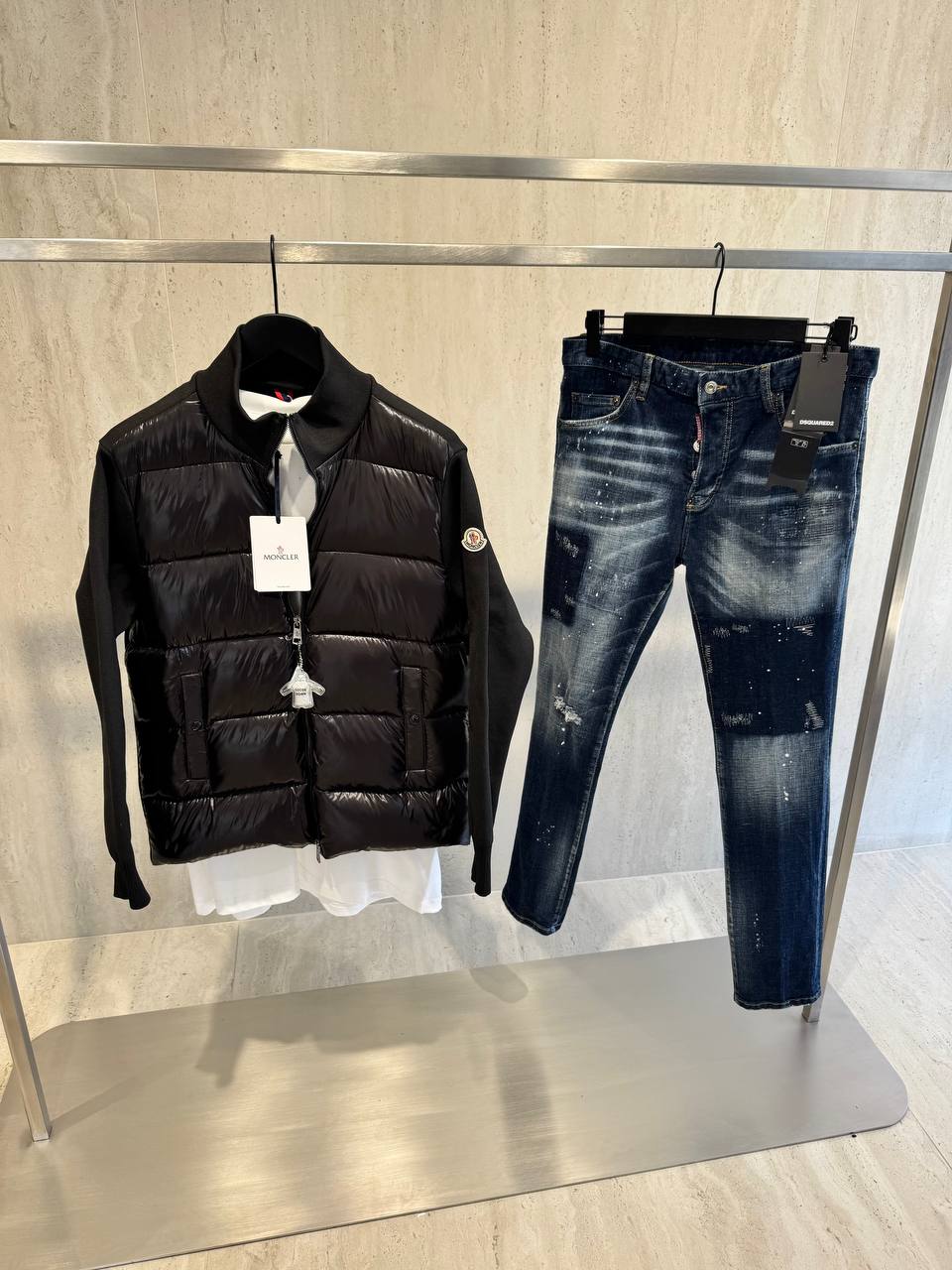 Moncler Kaz Tüyü Çelik Örgü İthal Mont