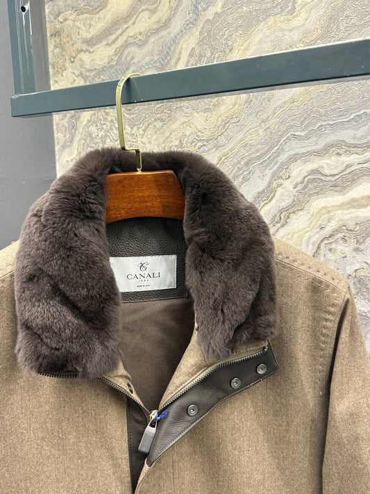 Canalı İthal Kürklü Mont