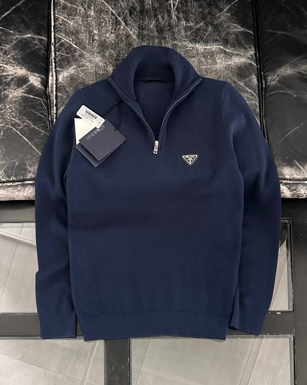 Prada İthal Yarım Fermuar Triko