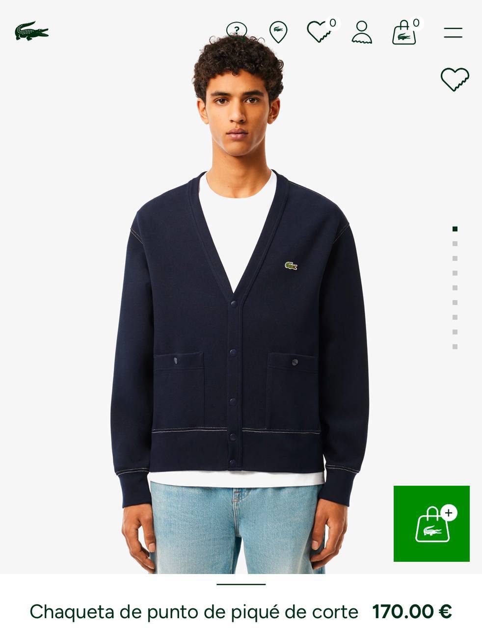 Lacoste İthal Düğmeli Hırka