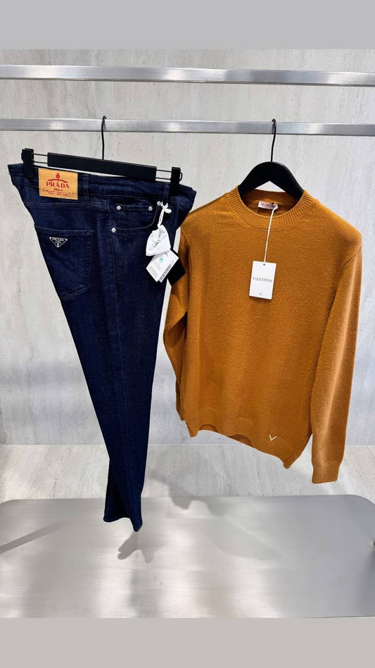 Valentino Kaşmir-Pamuk İthal Triko