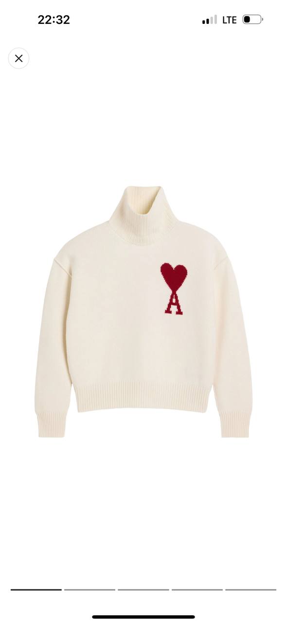 Ami Paris Yün-Kaşmir İthal Boğazlı Kazak