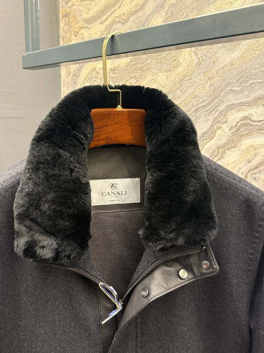 Canalı İthal Kürklü Mont