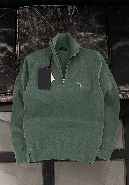 Prada İthal Yarım Fermuar Triko