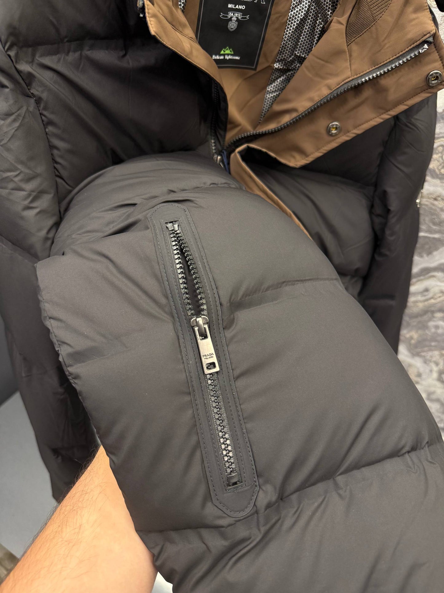 Prada İthal Kaz Tüyü Mont