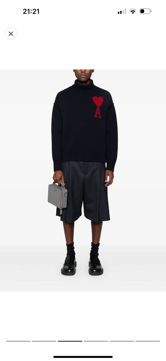 Ami Paris Yün-Kaşmir İthal Boğazlı Kazak