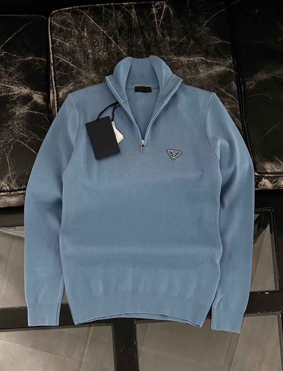 Prada İthal Yarım Fermuar Triko