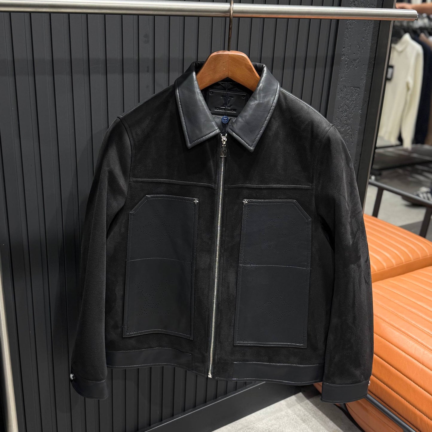 Louıs Vuıtton İthal Deri-Süet Ceket