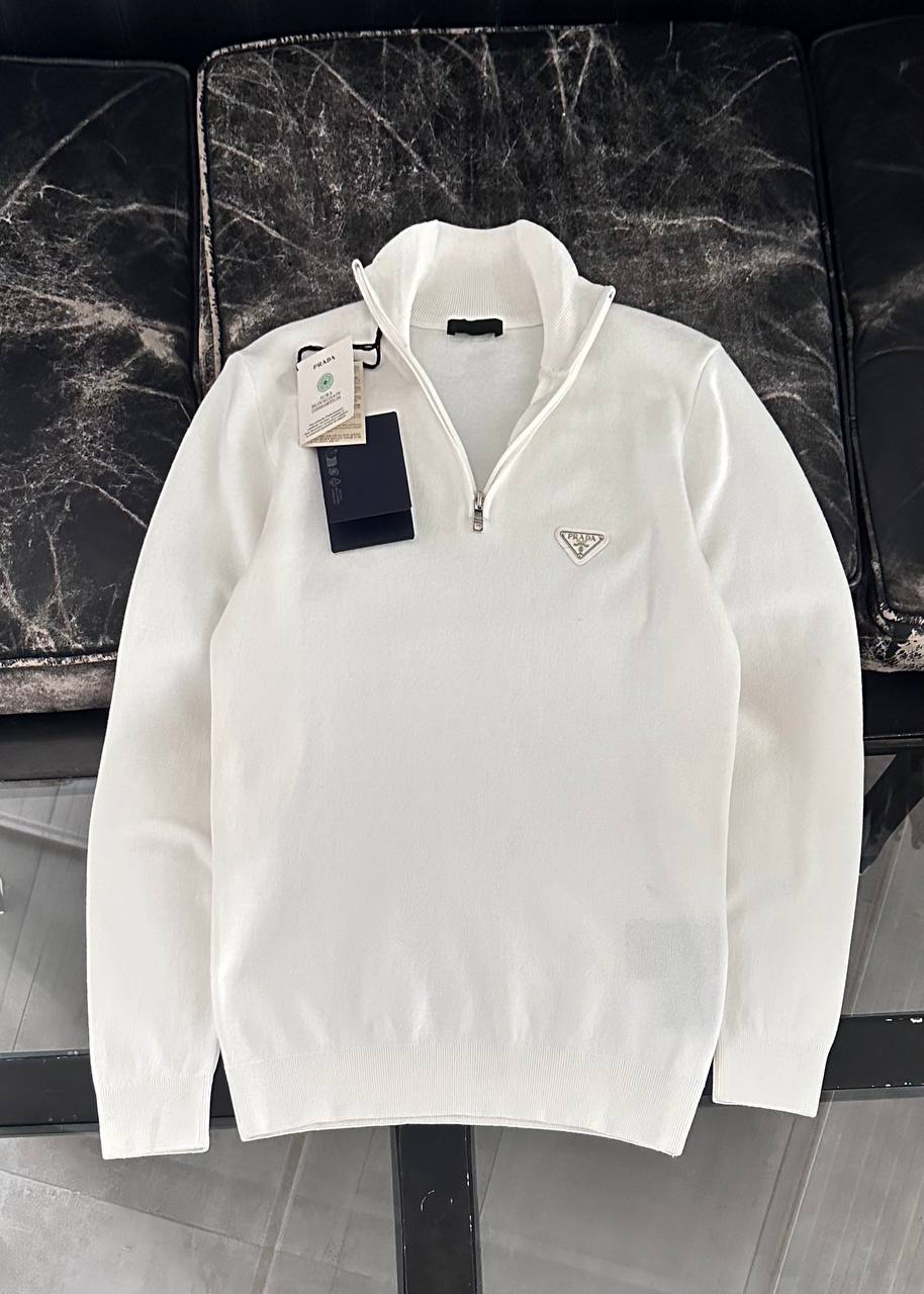 Prada İthal Yarım Fermuar Triko