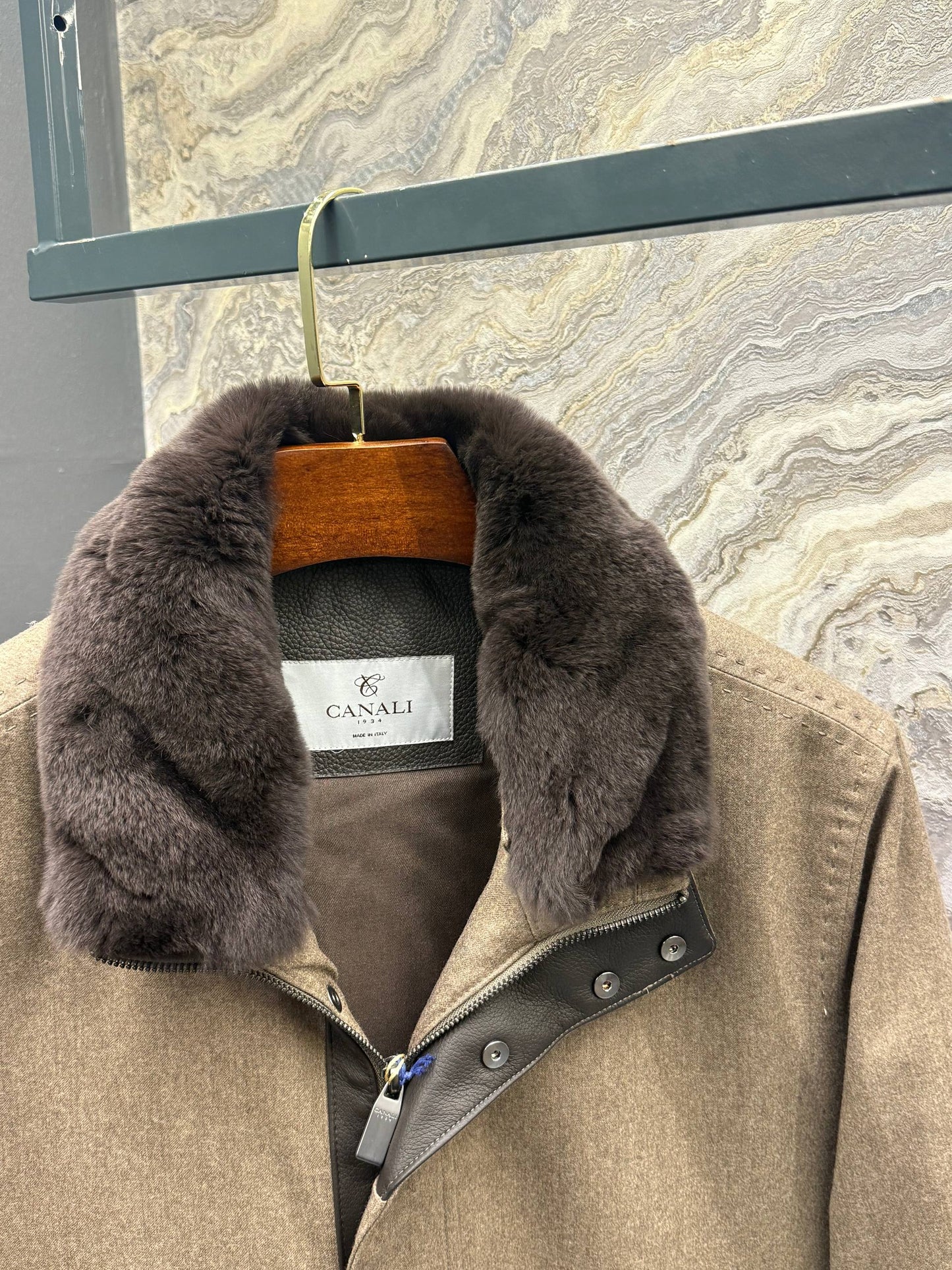 Canalı İthal Kürklü Mont