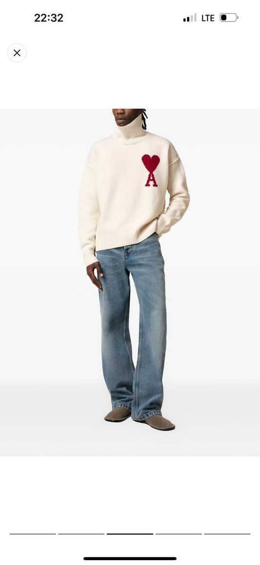 Ami Paris Yün-Kaşmir İthal Boğazlı Kazak