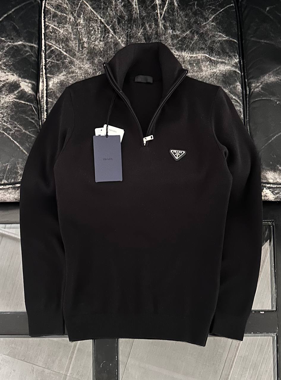 Prada İthal Yarım Fermuar Triko