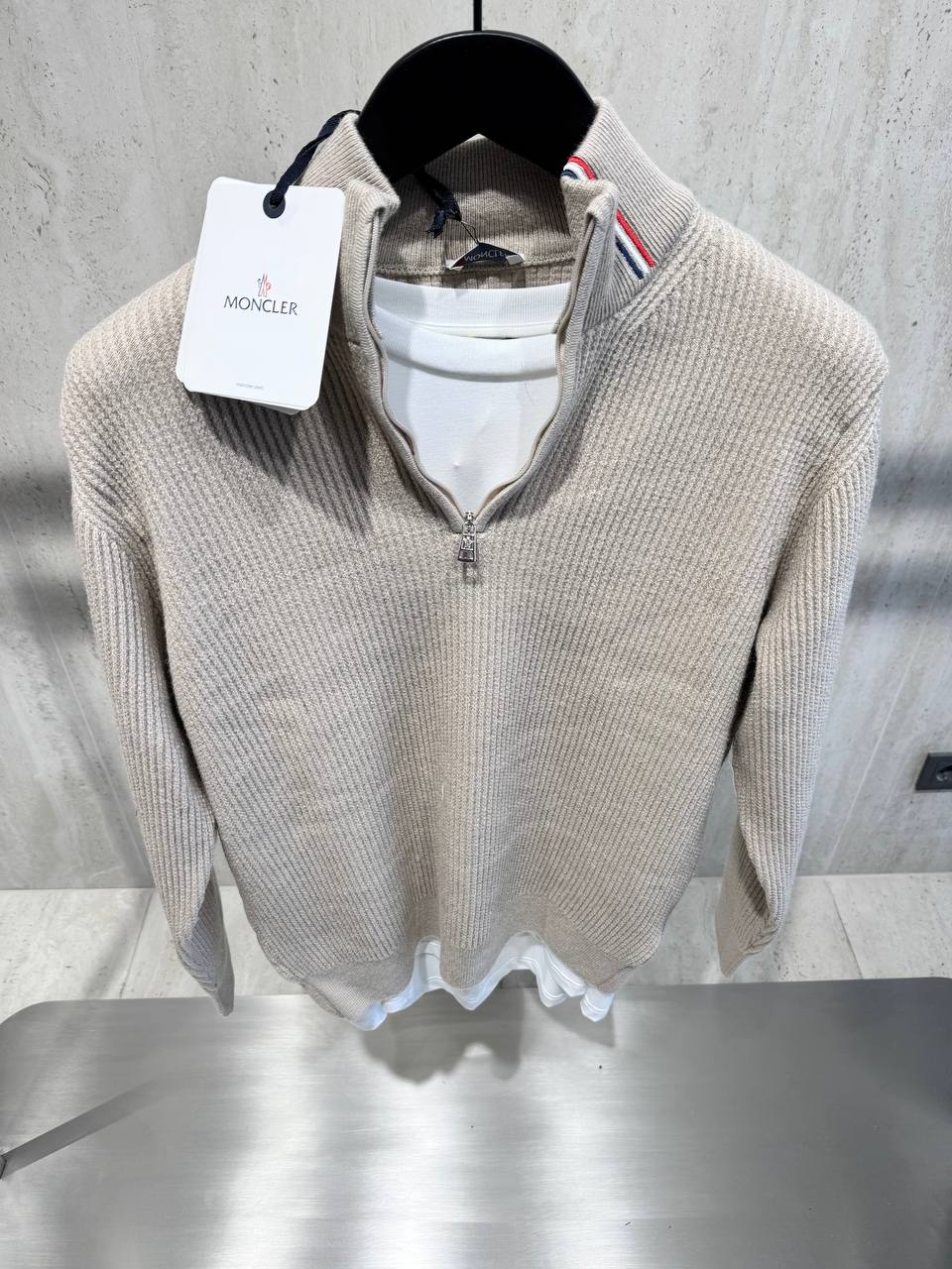 Moncler İthal Fermuarlı Triko