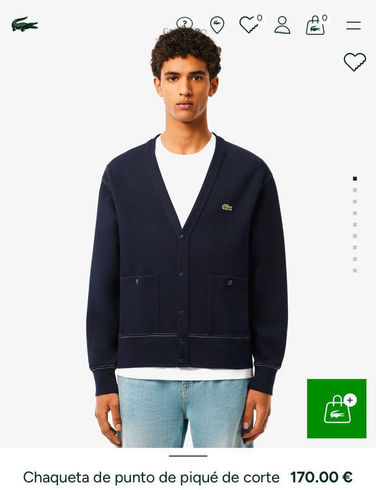 Lacoste İthal Düğmeli Hırka