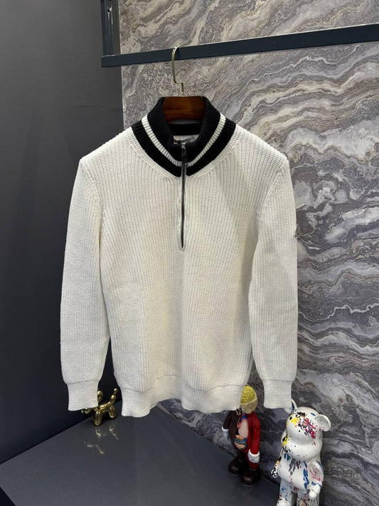 Moncler İthal Yarım Fermuar Triko