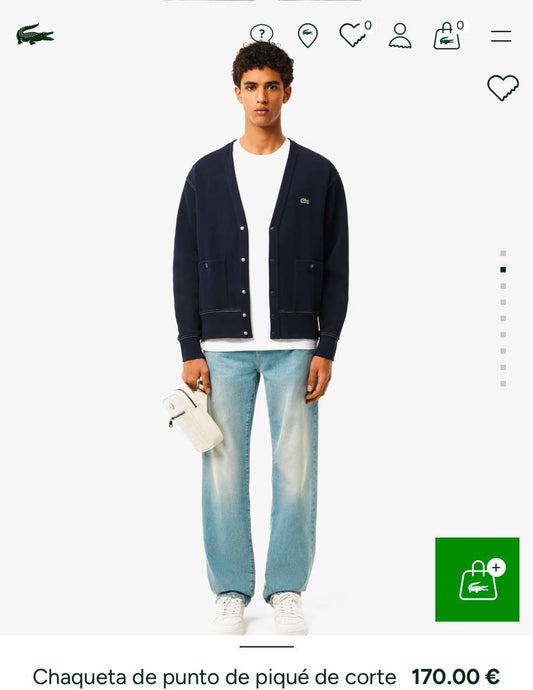 Lacoste İthal Düğmeli Hırka